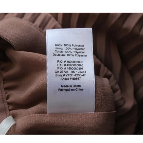 Babaton Jude Skirt / Large / Nutmeg High Waist Pleated Midi Skirt Aritzia - Picture 6 of 6